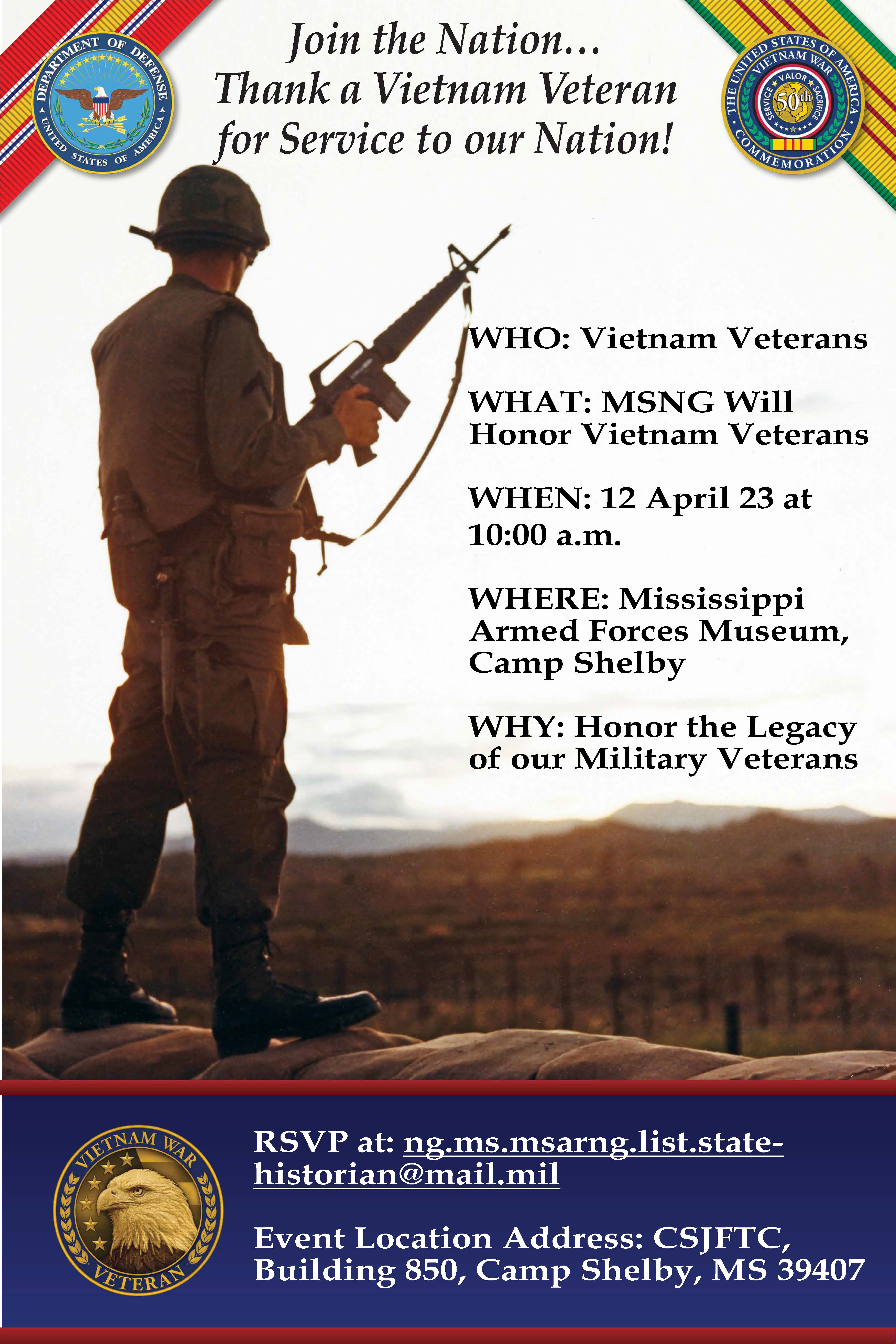 Vietnam Veteran Commemoration Ceremony Honoring Vietnam Veterans and Families in Our Community